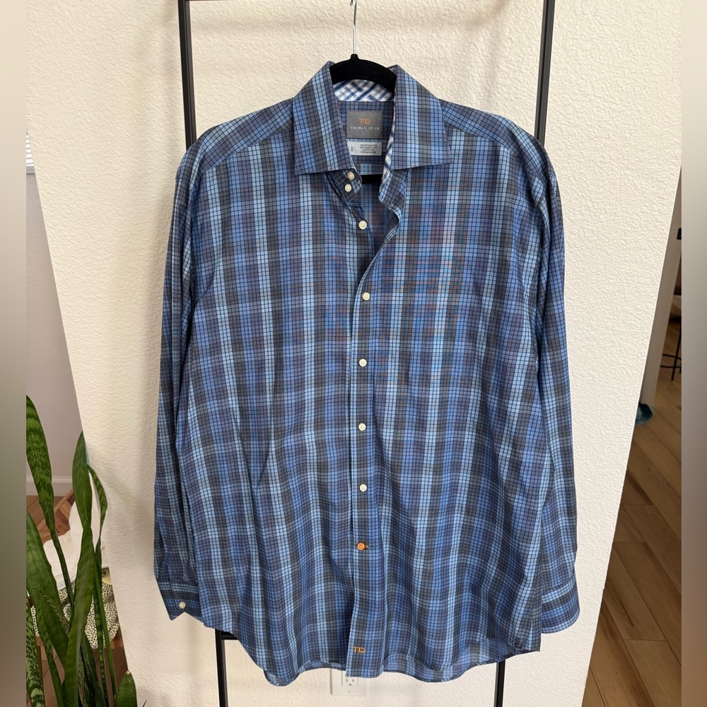 Thomas Dean Men’s Long Sleeve Dress Shirt